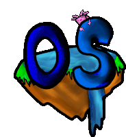 a cartoon drawing of the letter os with an axolotl on top