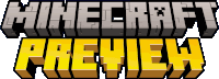 a logo for minecraft preview that is yellow