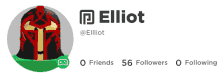 elliot has 56 followers and 0 friends