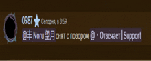 a screenshot of a foreign language message that says ' support ' on it