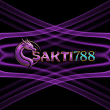 a purple and gold logo for sakti788 with a dragon on it