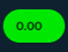 a green oval button with the number 0.00 on it .