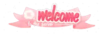 a sign that says welcome to the server on it