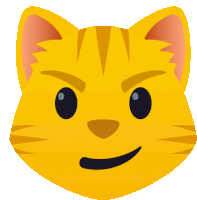 a yellow cat 's face with an angry expression on it