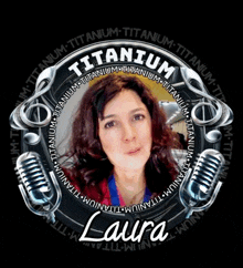 a picture of a woman with the name laura in the middle