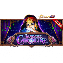 a madame caroline slot machine with a purple background