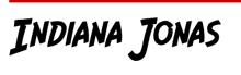 a logo for indiana jonas is shown in black on a white background