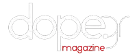 a white background with the words magazine in red letters