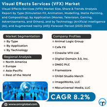 an advertisement for visual effects services ( vfx ) with a cagr of 8.2%