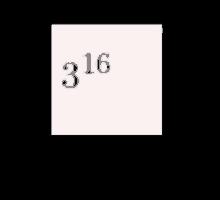 a square with the number 316 on it .