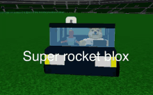 a super rocket blox car with a dog in the back