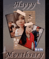 a collage of photos with the words happy 5th monthary on the bottom