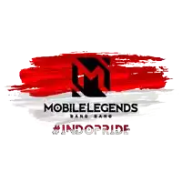 a logo for mobile legends bang bang with a brush stroke