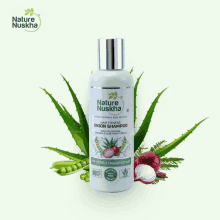 a nature nuskha hair fitness onion shampoo bottle