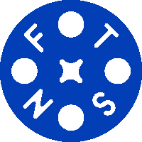 a blue circle with the letters f t n o s in white