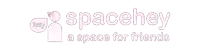 a logo for spacehey a space for friends with a person on it