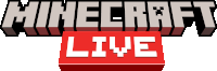 a logo for minecraft live with a red box underneath it