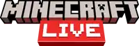 a logo for minecraft live with a red box underneath it