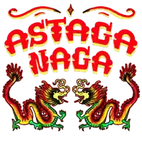 a drawing of two dragons with the words astaga naga above them