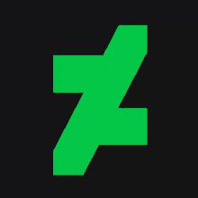 a green z on a black background that is glowing in the dark