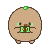 a cartoon drawing of a potato with a camera and the number 30