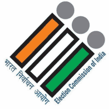 the logo for the election commission of india is a triangle with three lines .