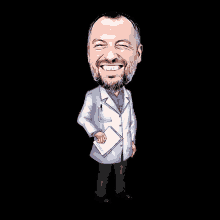 a cartoon of a smiling doctor with a beard