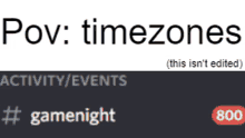 a screenshot of a screen that says pov timezones