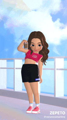 a cartoon character with the name zepeto on the bottom right