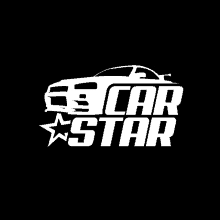 a white car with the words car star on it