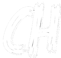 a black and white drawing of the letter ch on a white background