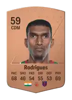 a card with a man named rodrigues and the number 59 on it