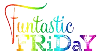 fantastic friday is written in rainbow colored letters on a white background