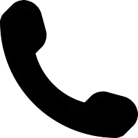 a silhouette of a telephone on a grey background