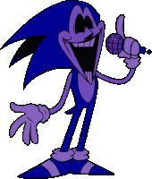 a cartoon of a sonic the hedgehog holding a microphone and giving a thumbs up .