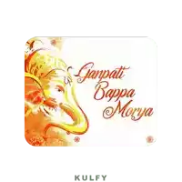 a poster that says ganpati bappa morya with an elephant