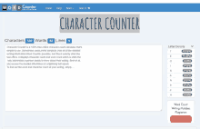 a screenshot of the word counter website