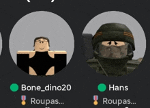 a picture of a soldier and a woman with the name bone_dino20