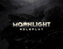 a logo for moonlight roleplay is shown on a black background