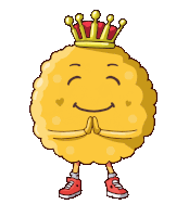 a cartoon character with a crown on his head