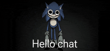 a cartoon of sonic the hedgehog with the words hello chat below it