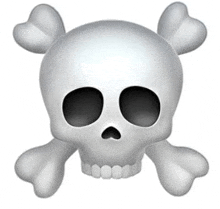 a skull and crossbones emoji on a white background