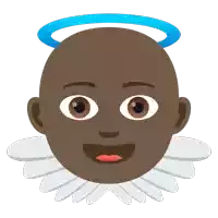 a cartoon illustration of an angel with a blue halo around his head