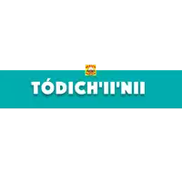 a blue sign that says todich ' ii 'nii on it