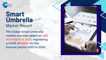 a smart umbrella market report shows the global smart umbrella market size