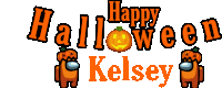 happy halloween kelsey with among us characters