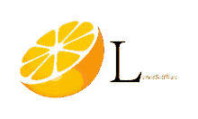 a logo for lemon software has a slice of lemon on it