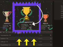 a computer screen shows a trophy with the name deusdoppelschach