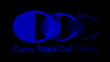 the costa rica 's call center logo is blue