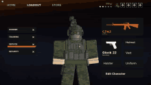 a screenshot of a video game shows a character with a glock 22 gun